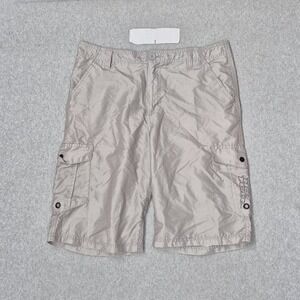 VINTAGE No Fear Men‎ Shorts 36 Gray Cargo Bermuda Skater Grunge Y2K